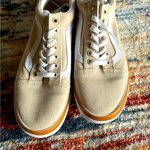 Vans old skool stacked tan canvas US9